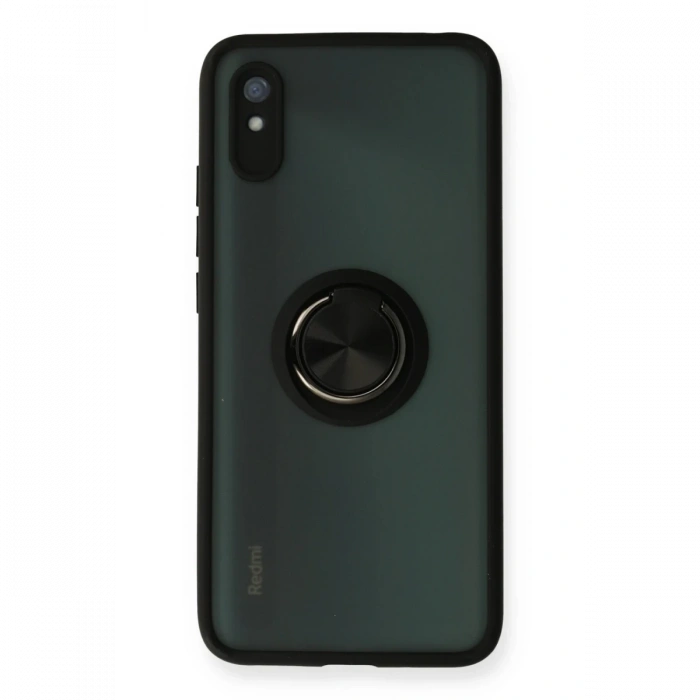 Newface Xiaomi Redmi 9A Kılıf Montreal Yüzüklü Silikon Kapak