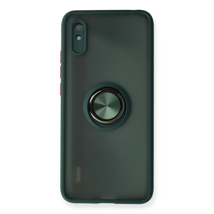 Newface Xiaomi Redmi 9A Kılıf Montreal Yüzüklü Silikon Kapak