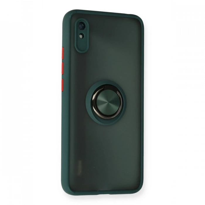 Newface Xiaomi Redmi 9A Kılıf Montreal Yüzüklü Silikon Kapak