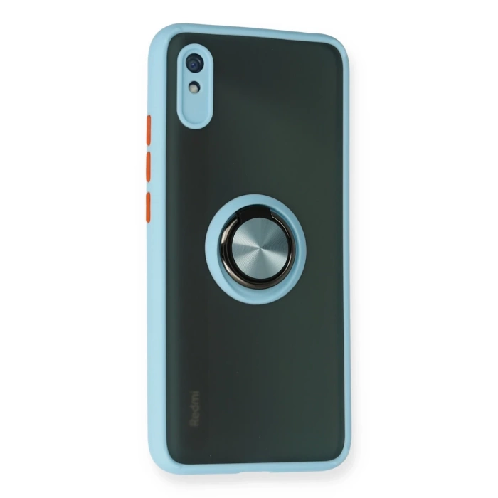 Newface Xiaomi Redmi 9A Kılıf Montreal Yüzüklü Silikon Kapak