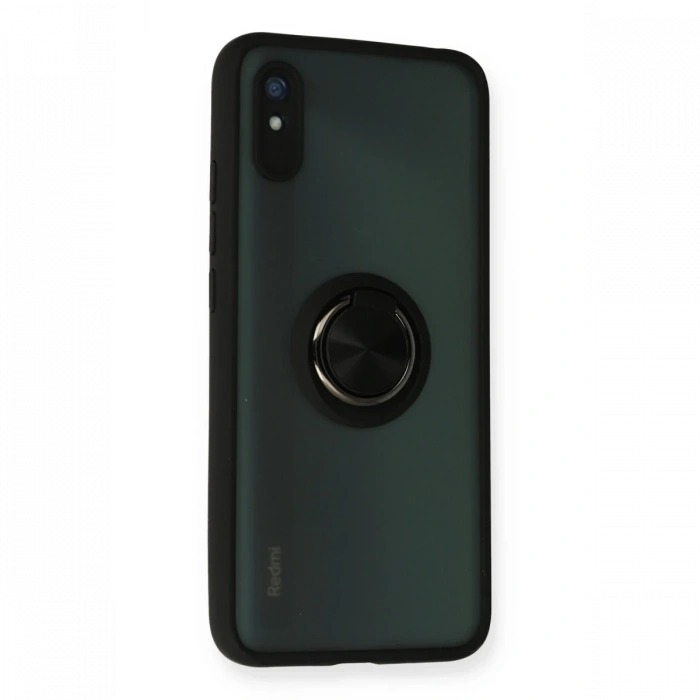 Newface Xiaomi Redmi 9A Kılıf Montreal Yüzüklü Silikon Kapak
