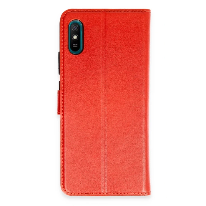 Newface Xiaomi Redmi 9A Kılıf Trend S Plus Kapaklı Kılıf - Kırmızı