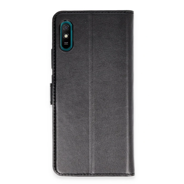Newface Xiaomi Redmi 9A Kılıf Trend S Plus Kapaklı Kılıf - Siyah