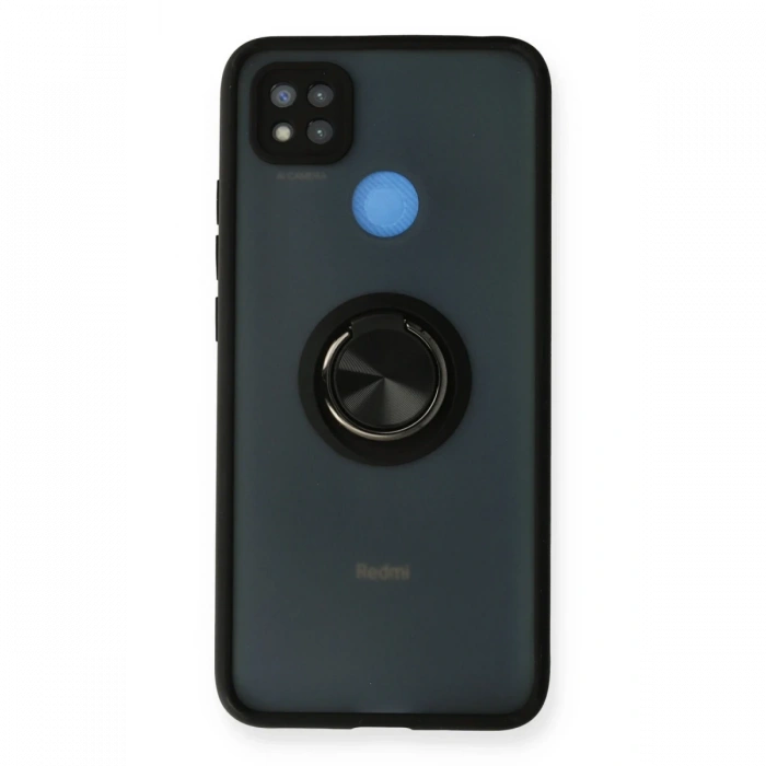 Newface Xiaomi Redmi 9C Kılıf Montreal Yüzüklü Silikon Kapak
