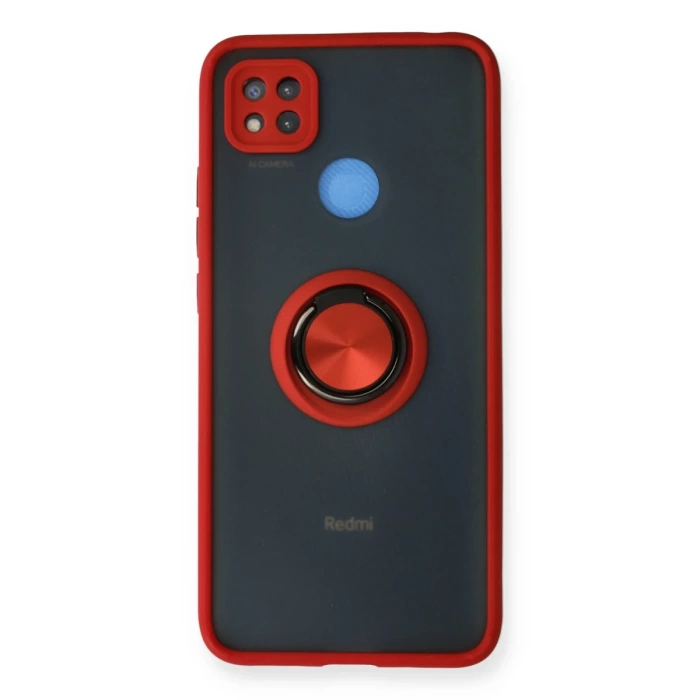 Newface Xiaomi Redmi 9C Kılıf Montreal Yüzüklü Silikon Kapak