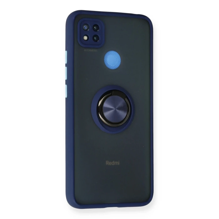 Newface Xiaomi Redmi 9C Kılıf Montreal Yüzüklü Silikon Kapak