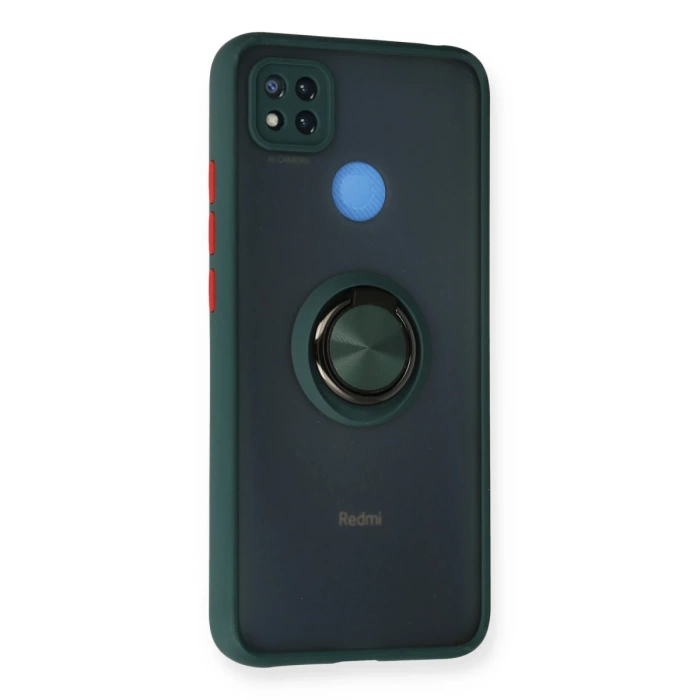 Newface Xiaomi Redmi 9C Kılıf Montreal Yüzüklü Silikon Kapak