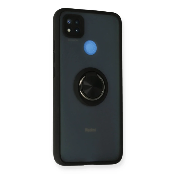 Newface Xiaomi Redmi 9C Kılıf Montreal Yüzüklü Silikon Kapak