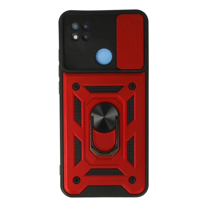 Newface Xiaomi Redmi 9C Kılıf Pars Lens Yüzüklü Silikon