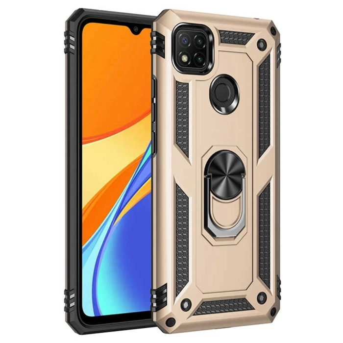 Newface Xiaomi Redmi 9C Kılıf Sofya Yüzüklü Silikon Kapak