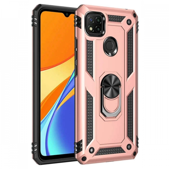 Newface Xiaomi Redmi 9C Kılıf Sofya Yüzüklü Silikon Kapak