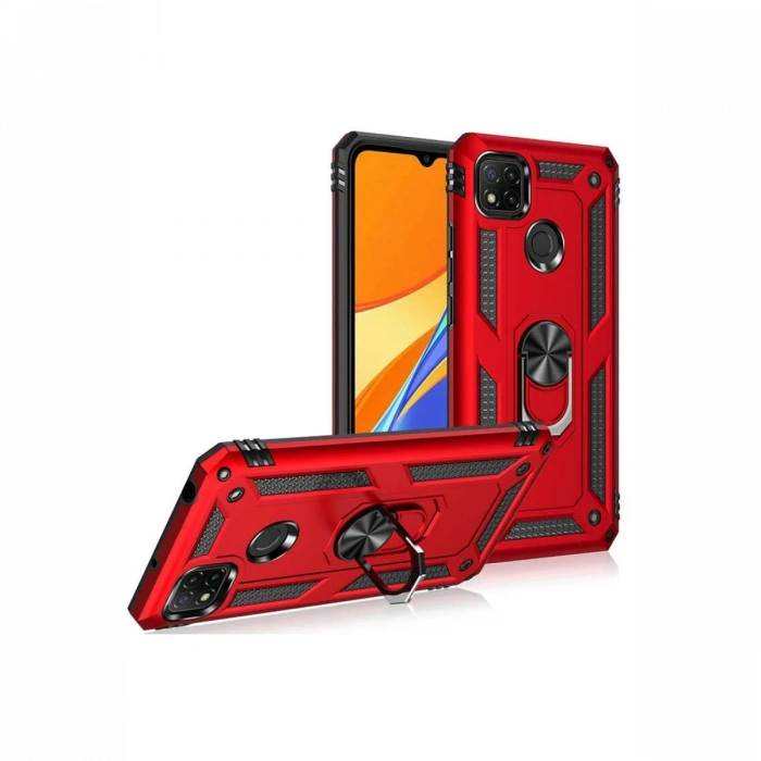 Newface Xiaomi Redmi 9C Kılıf Sofya Yüzüklü Silikon Kapak