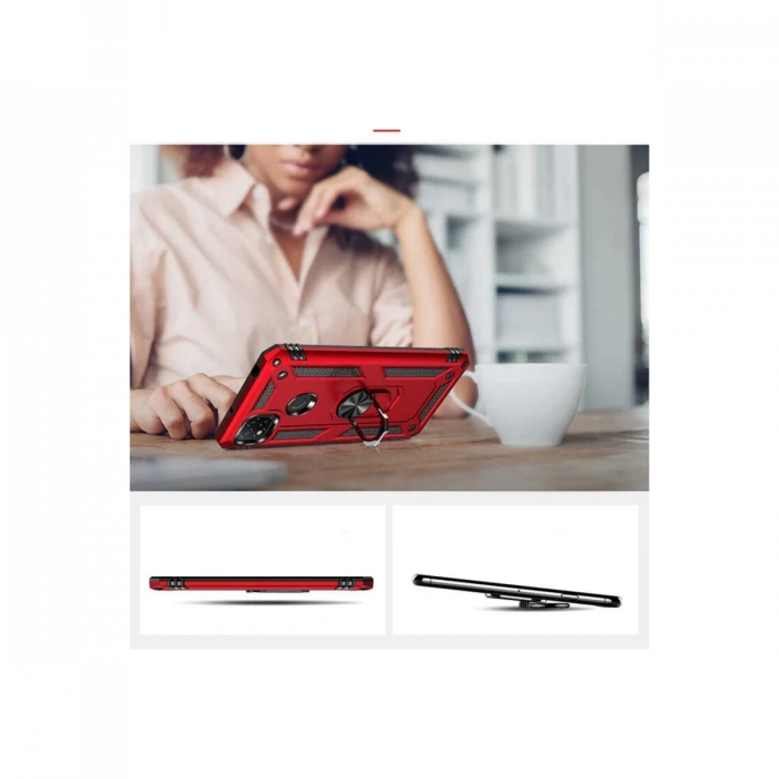 Newface Xiaomi Redmi 9C Kılıf Sofya Yüzüklü Silikon Kapak