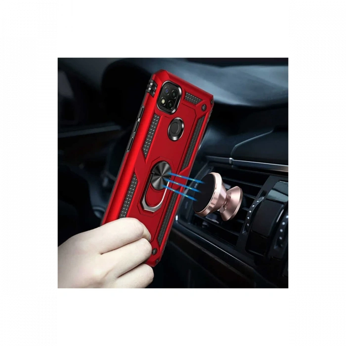 Newface Xiaomi Redmi 9C Kılıf Sofya Yüzüklü Silikon Kapak