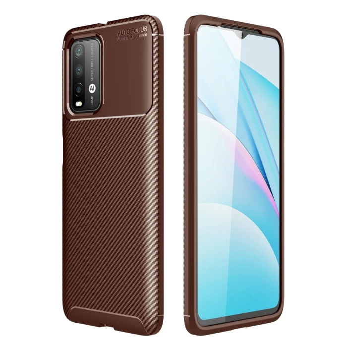 Newface Xiaomi Redmi 9T Kılıf Auto Focus Karbon Kapak