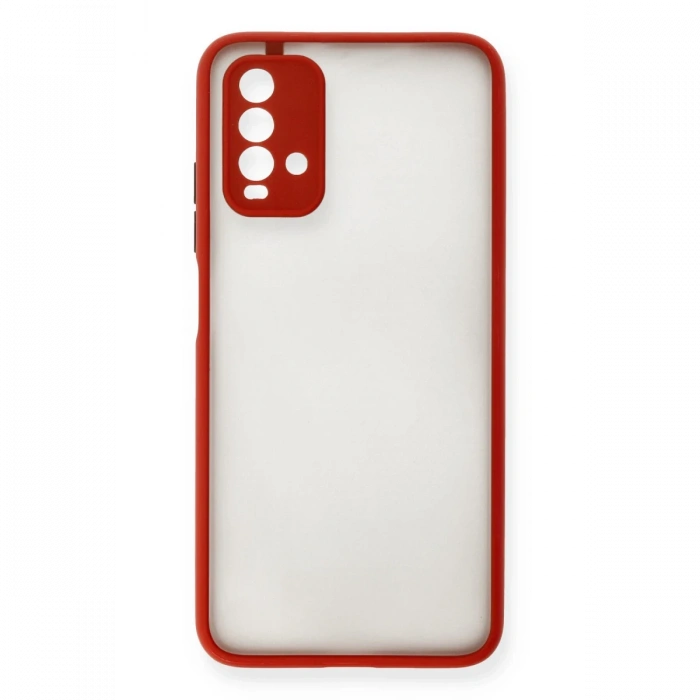 Newface Xiaomi Redmi 9T Kılıf Montreal Silikon Kapak - Kırmızı