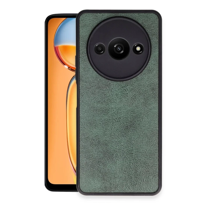 Newface Xiaomi Redmi A3 4G Kılıf Aras Deri Kapak - Koyu Yeşil
