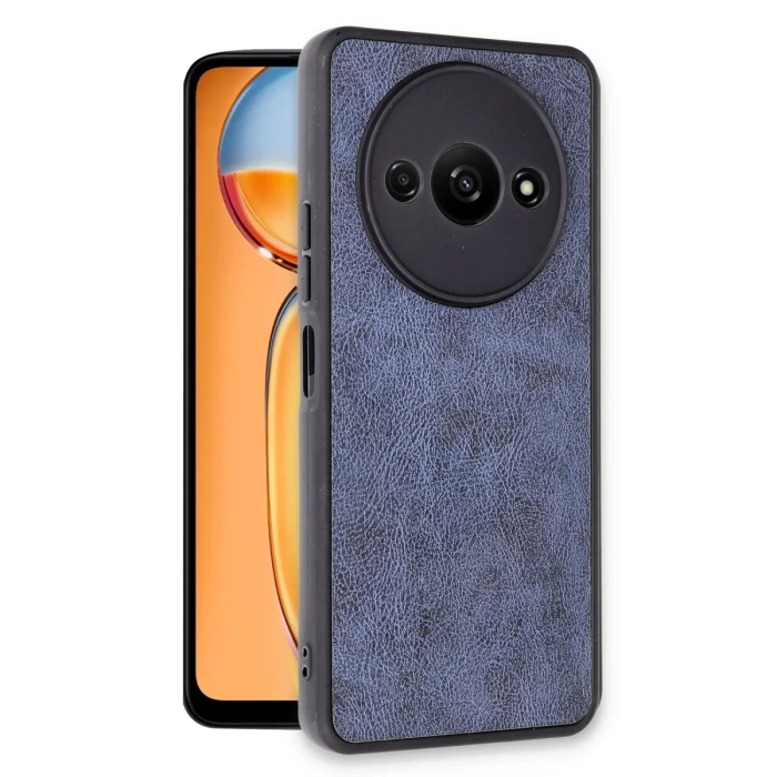 Newface Xiaomi Redmi A3 4G Kılıf Aras Deri Kapak - Lacivert