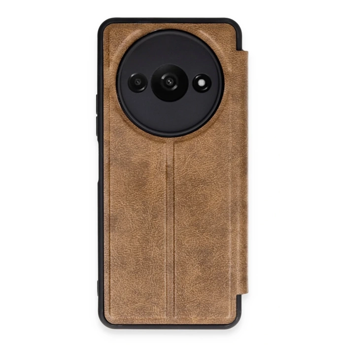 Newface Xiaomi Redmi A3 4G Kılıf Flip Cover - Taba