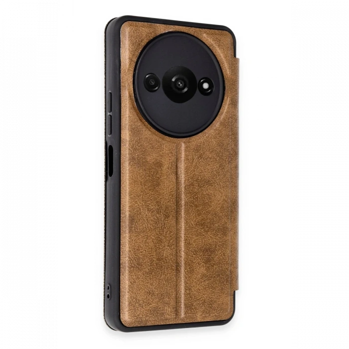 Newface Xiaomi Redmi A3 4G Kılıf Flip Cover - Taba