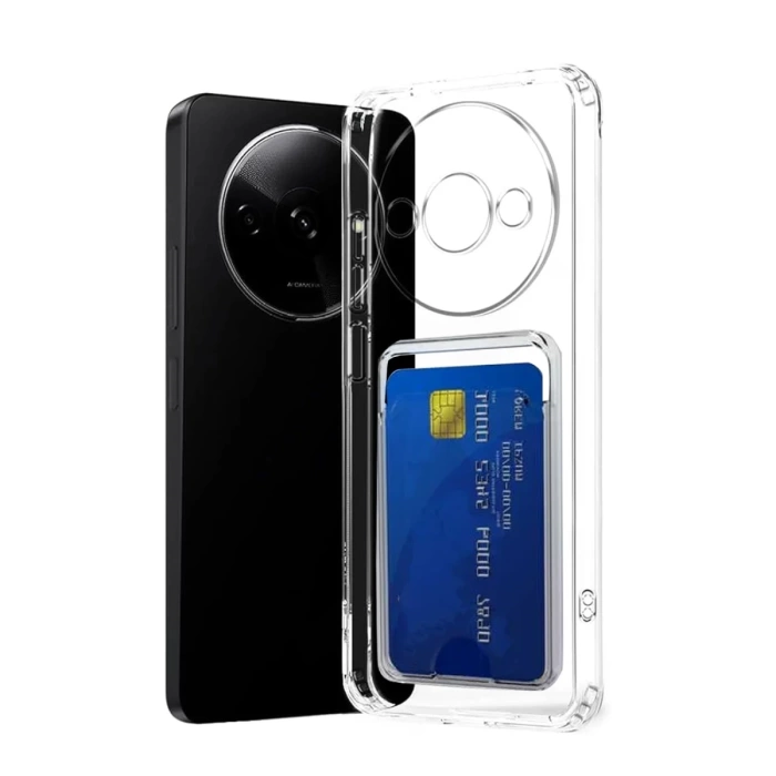 Newface Xiaomi Redmi A3 4G Kılıf Kart Şeffaf Silikon - Şeffaf