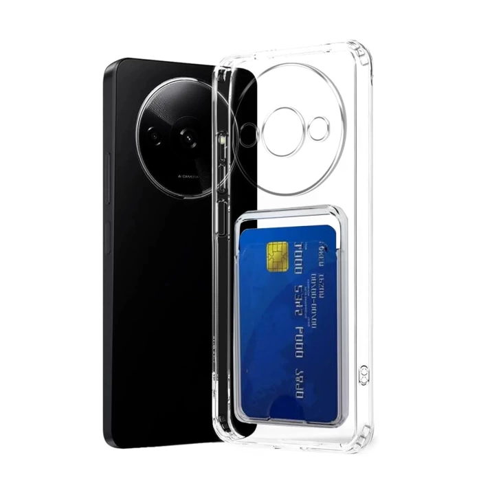 Newface Xiaomi Redmi A3 4G Kılıf Kart Şeffaf Silikon - Şeffaf