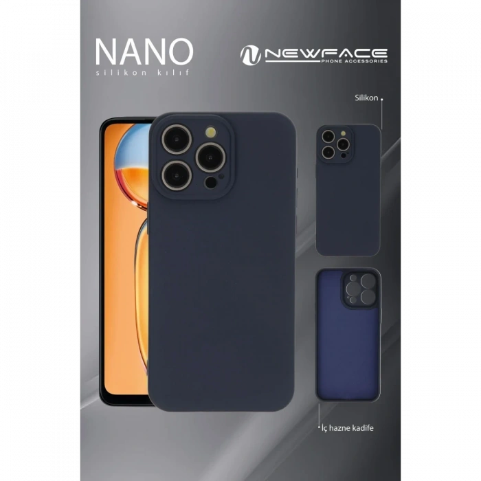 Newface Xiaomi Redmi A3 4G Kılıf Nano içi Kadife Silikon - Pudra