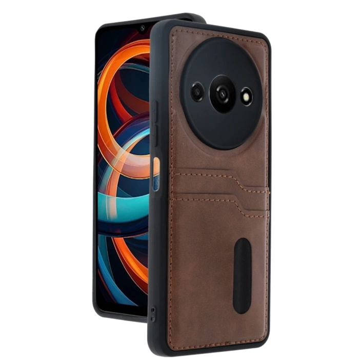 Newface Xiaomi Redmi A3 4G Kılıf Sara Kartvizitli Deri Kılıf