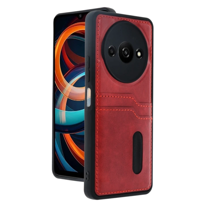 Newface Xiaomi Redmi A3 4G Kılıf Sara Kartvizitli Deri Kılıf