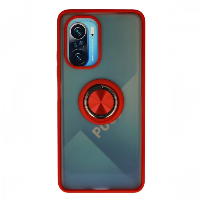 Newface Xiaomi Redmi K40 Kılıf Montreal Yüzüklü Silikon Kapak