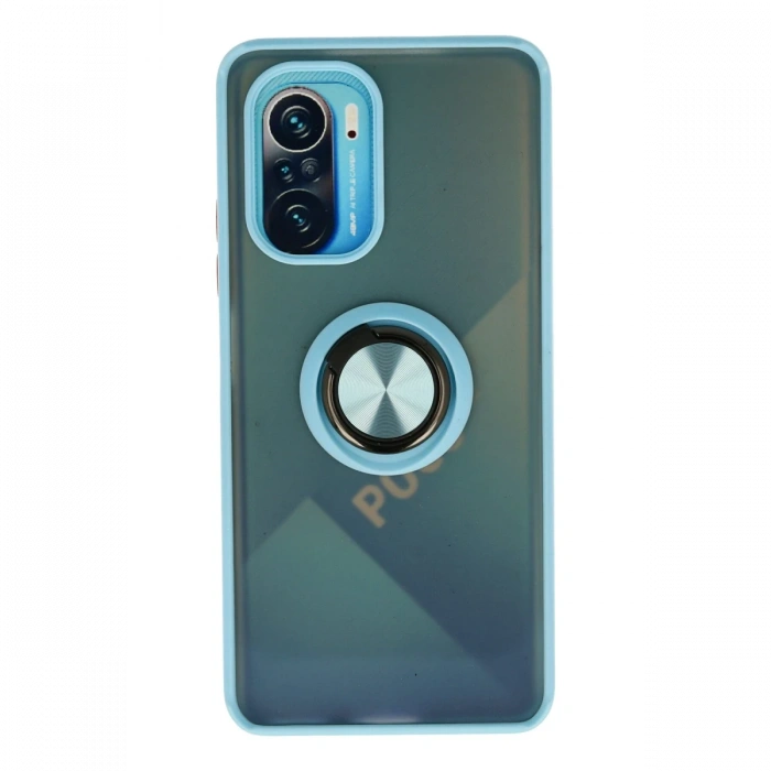 Newface Xiaomi Redmi K40 Kılıf Montreal Yüzüklü Silikon Kapak