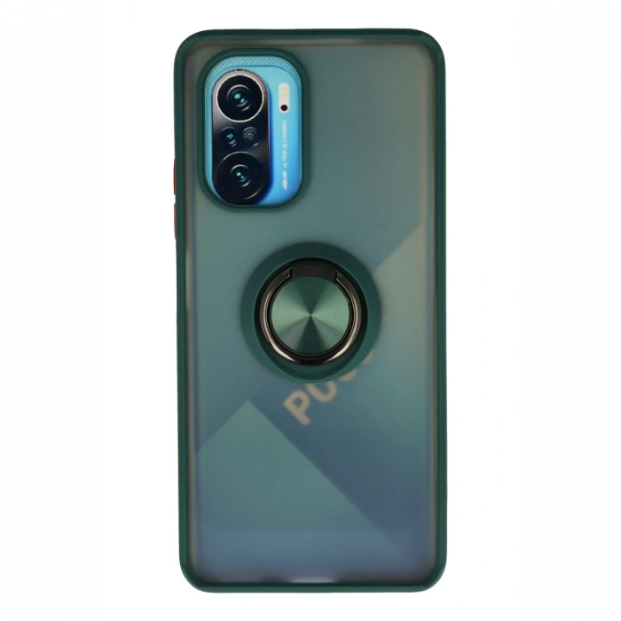 Newface Xiaomi Redmi K40 Kılıf Montreal Yüzüklü Silikon Kapak