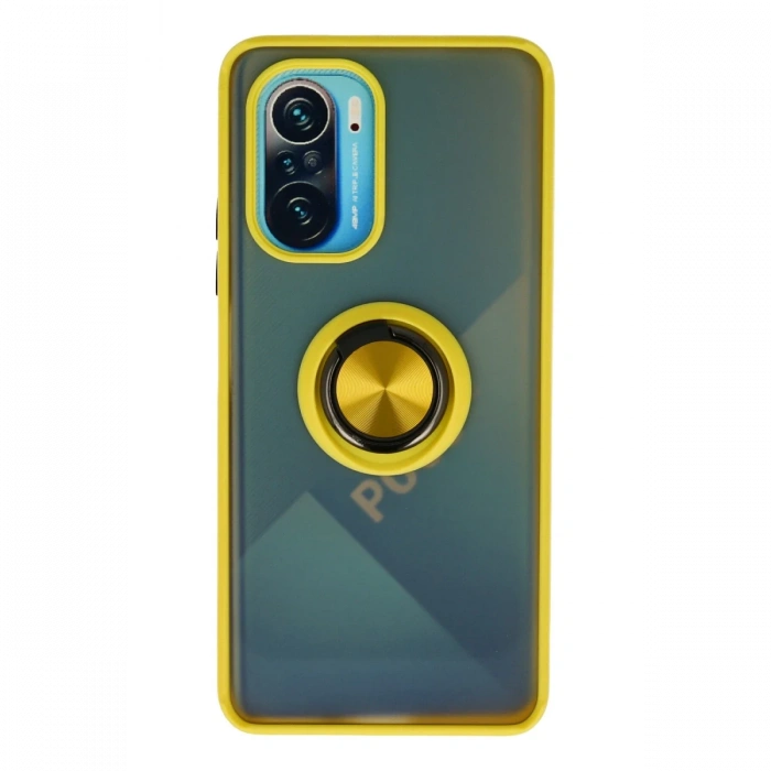 Newface Xiaomi Redmi K40 Kılıf Montreal Yüzüklü Silikon Kapak