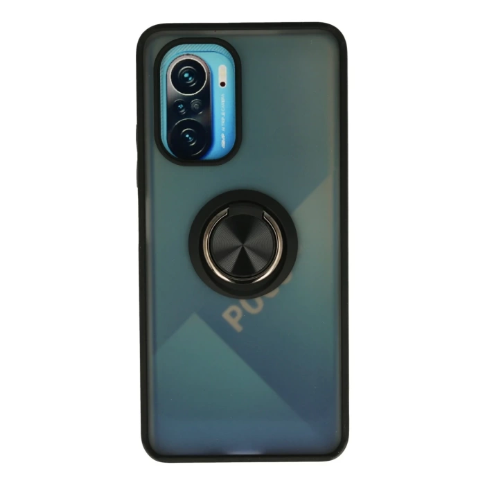 Newface Xiaomi Redmi K40 Kılıf Montreal Yüzüklü Silikon Kapak
