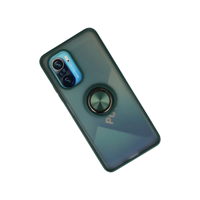 Newface Xiaomi Redmi K40 Kılıf Montreal Yüzüklü Silikon Kapak