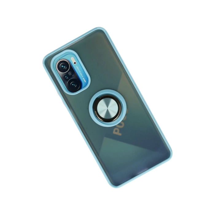 Newface Xiaomi Redmi K40 Kılıf Montreal Yüzüklü Silikon Kapak