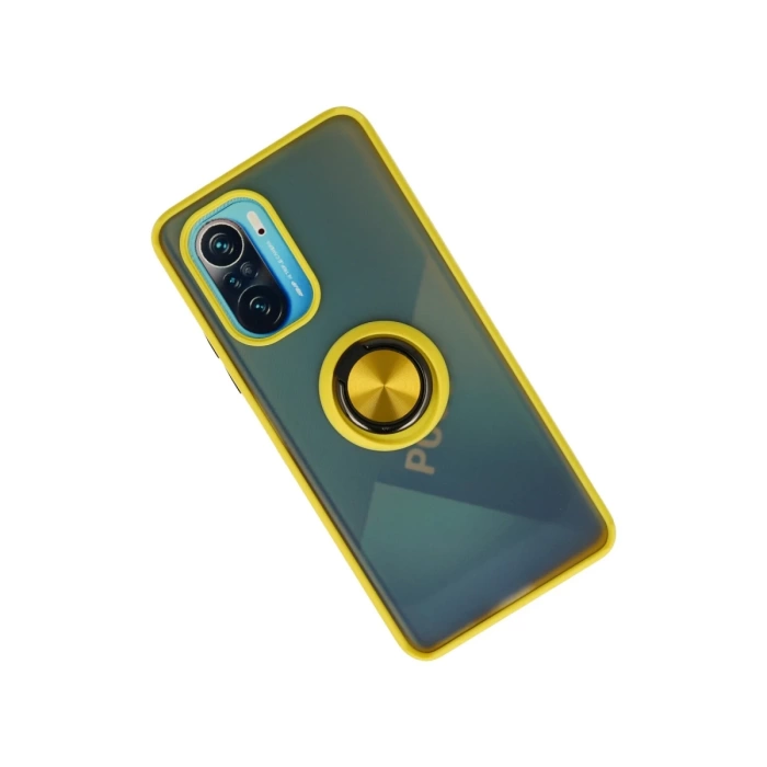 Newface Xiaomi Redmi K40 Kılıf Montreal Yüzüklü Silikon Kapak