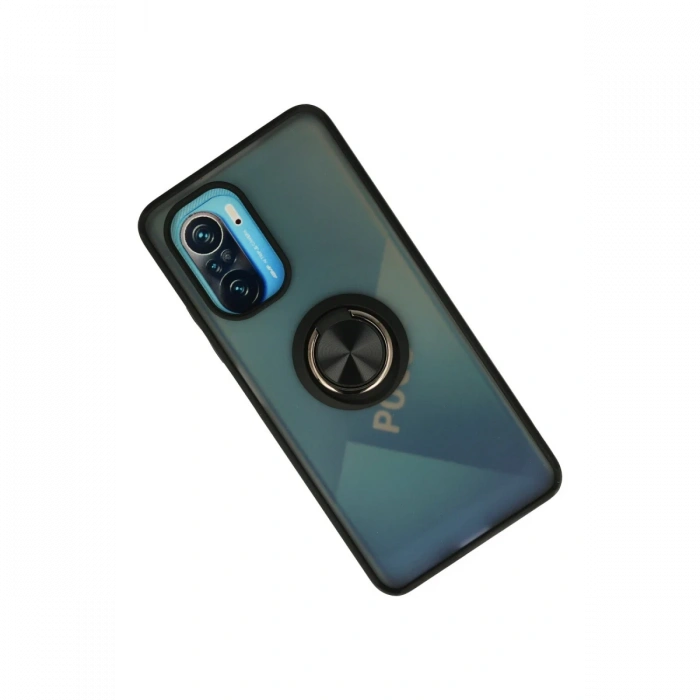 Newface Xiaomi Redmi K40 Kılıf Montreal Yüzüklü Silikon Kapak