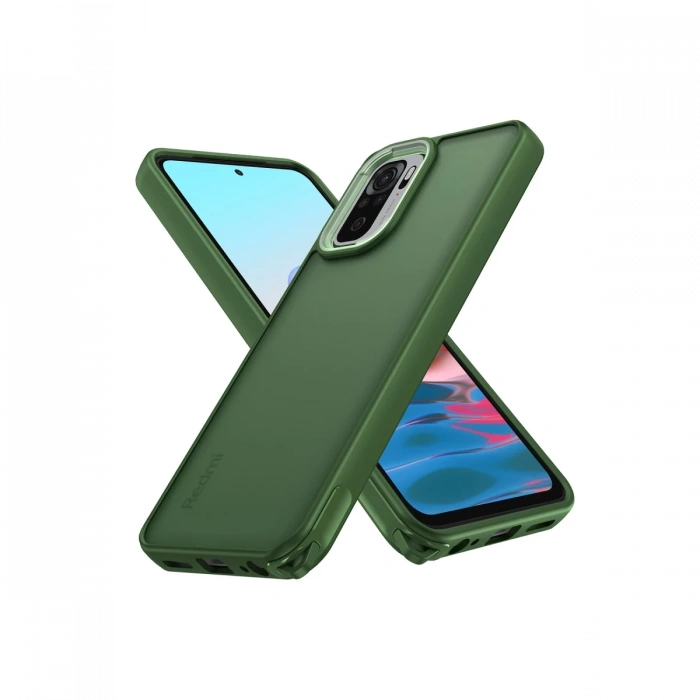 Newface Xiaomi Redmi Note 10 Kılıf Elegant Kapak - Yeşil
