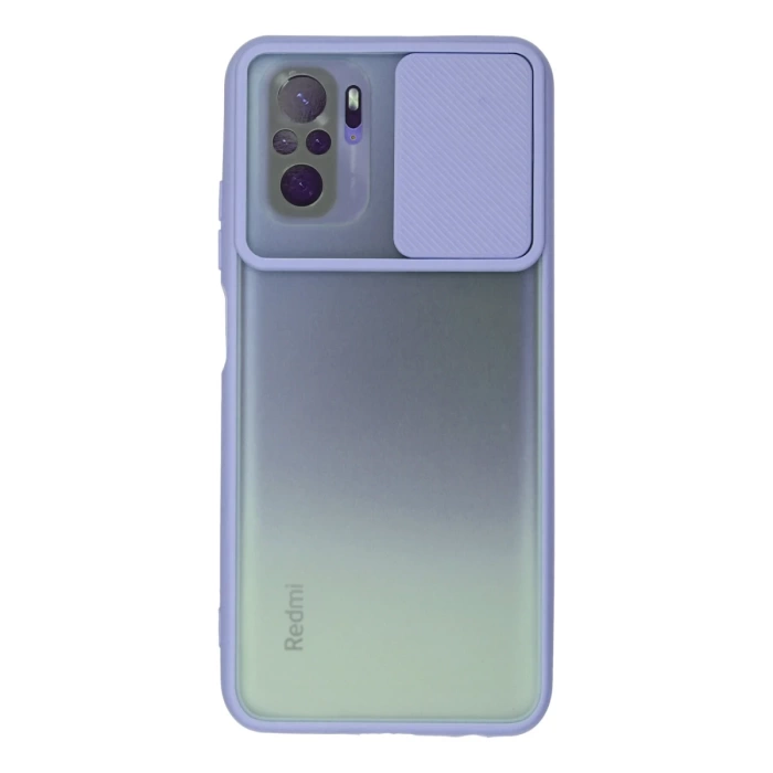 Newface Xiaomi Redmi Note 10 Kılıf Palm Buzlu Kamera Sürgülü Silikon