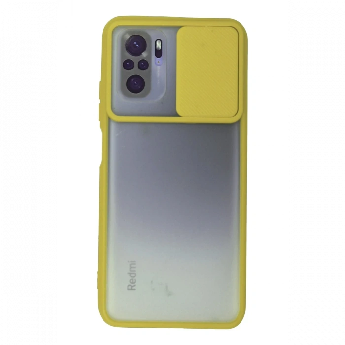 Newface Xiaomi Redmi Note 10 Kılıf Palm Buzlu Kamera Sürgülü Silikon