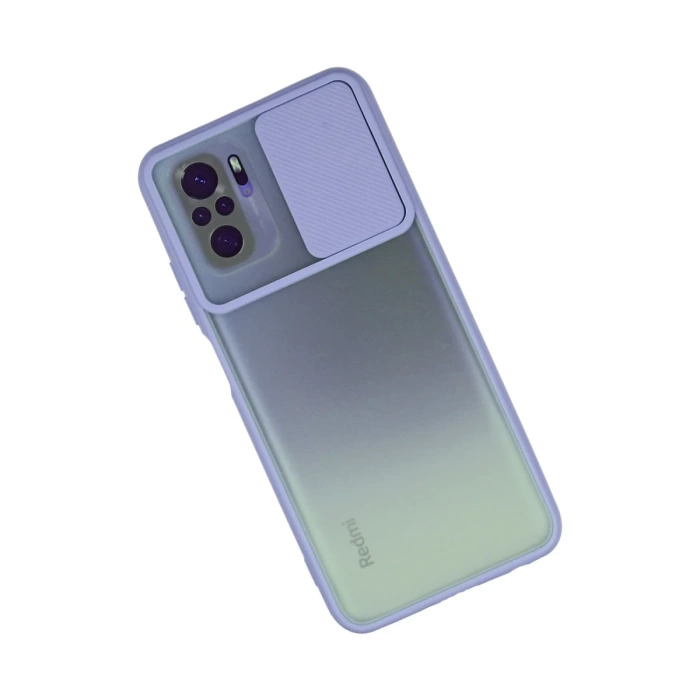 Newface Xiaomi Redmi Note 10 Kılıf Palm Buzlu Kamera Sürgülü Silikon