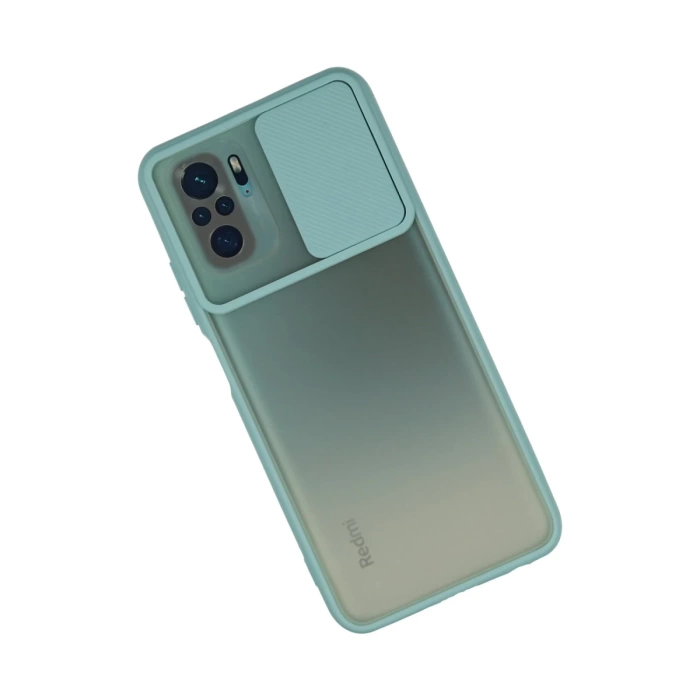 Newface Xiaomi Redmi Note 10 Kılıf Palm Buzlu Kamera Sürgülü Silikon