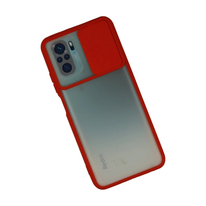 Newface Xiaomi Redmi Note 10 Kılıf Palm Buzlu Kamera Sürgülü Silikon