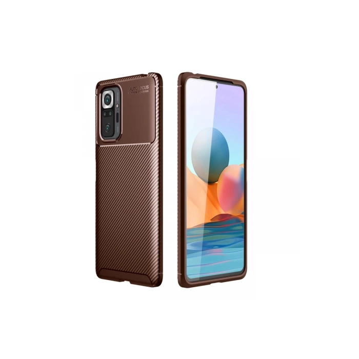 Newface Xiaomi Redmi Note 10 Pro Kılıf Auto Focus Karbon Kapak