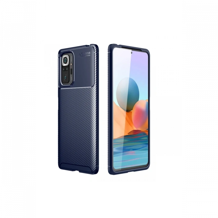Newface Xiaomi Redmi Note 10 Pro Kılıf Auto Focus Karbon Kapak