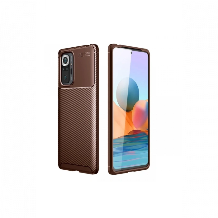 Newface Xiaomi Redmi Note 10 Pro Kılıf Auto Focus Karbon Kapak