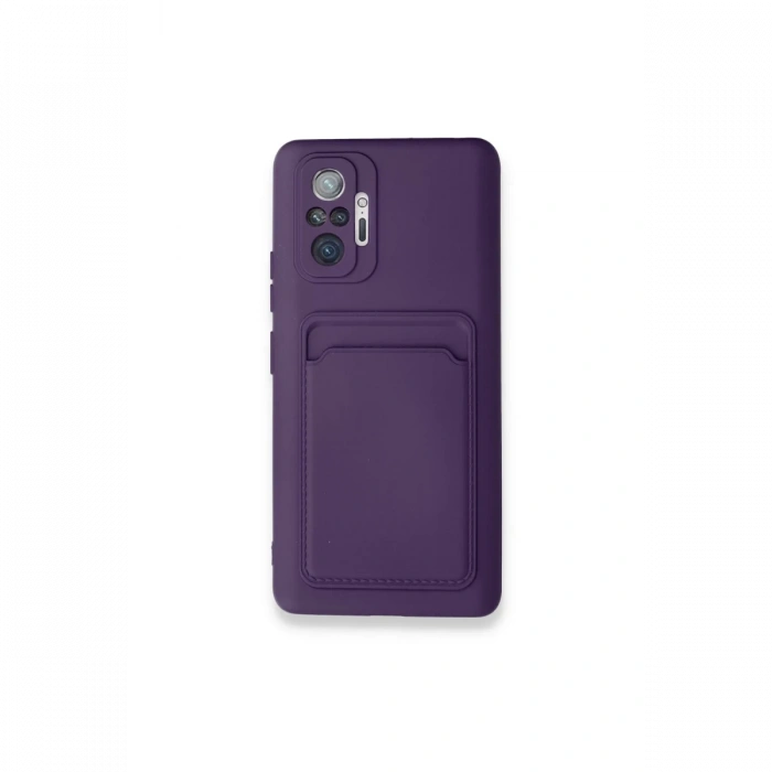Xiaomi Redmi Note 10 Pro Kılıf Kelvin Kartvizitli Silikon - Derin Mor