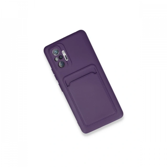 Xiaomi Redmi Note 10 Pro Kılıf Kelvin Kartvizitli Silikon - Derin Mor