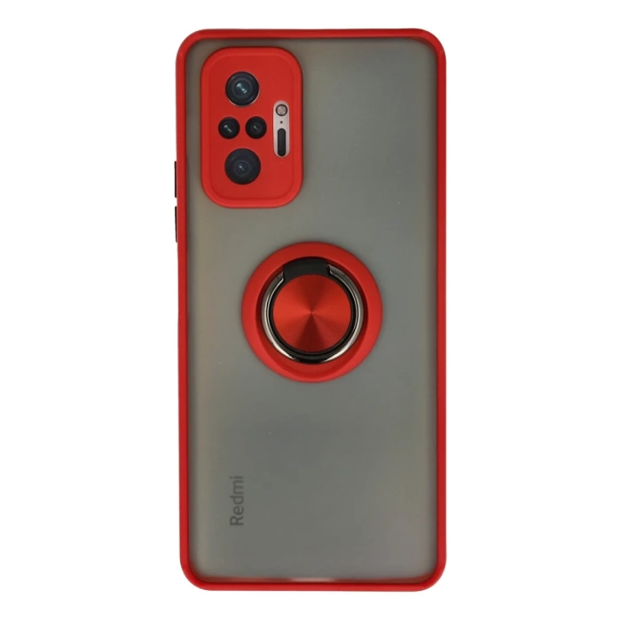 Newface Xiaomi Redmi Note 10 Pro Kılıf Montreal Yüzüklü Silikon Kapak